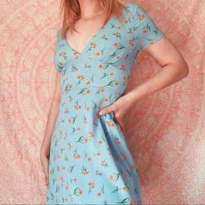 Zara Blue Floral Dress